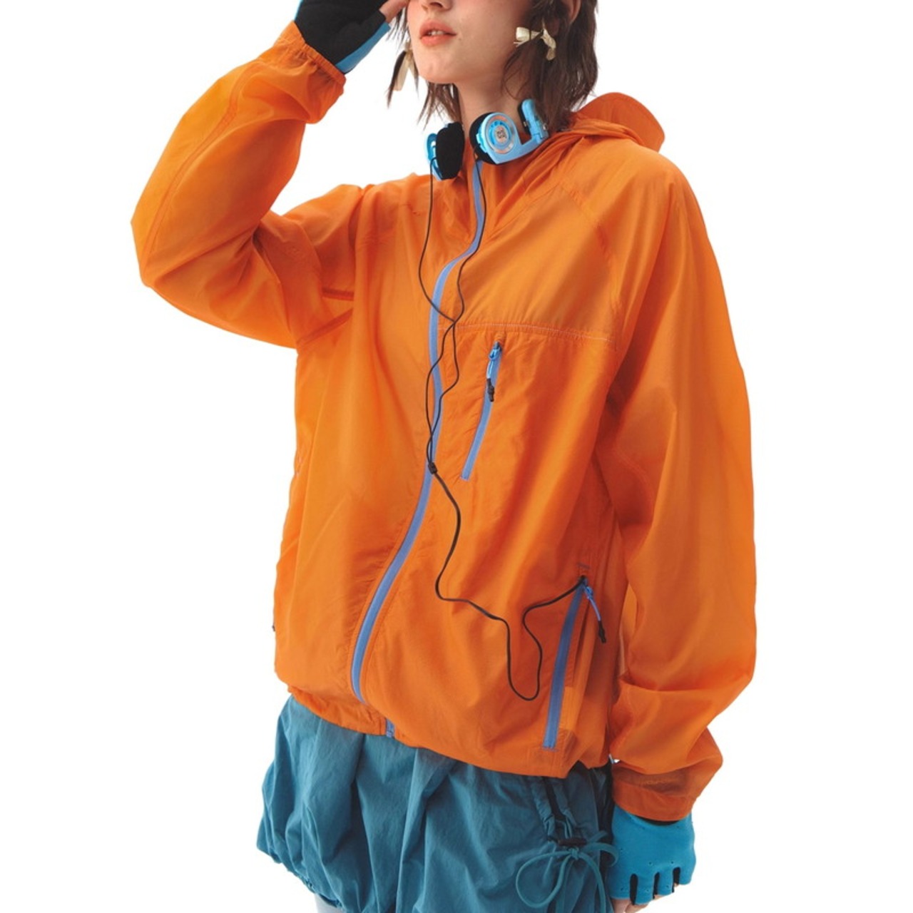 Full zip-up long sleeve hooded parka ◇4color H0729