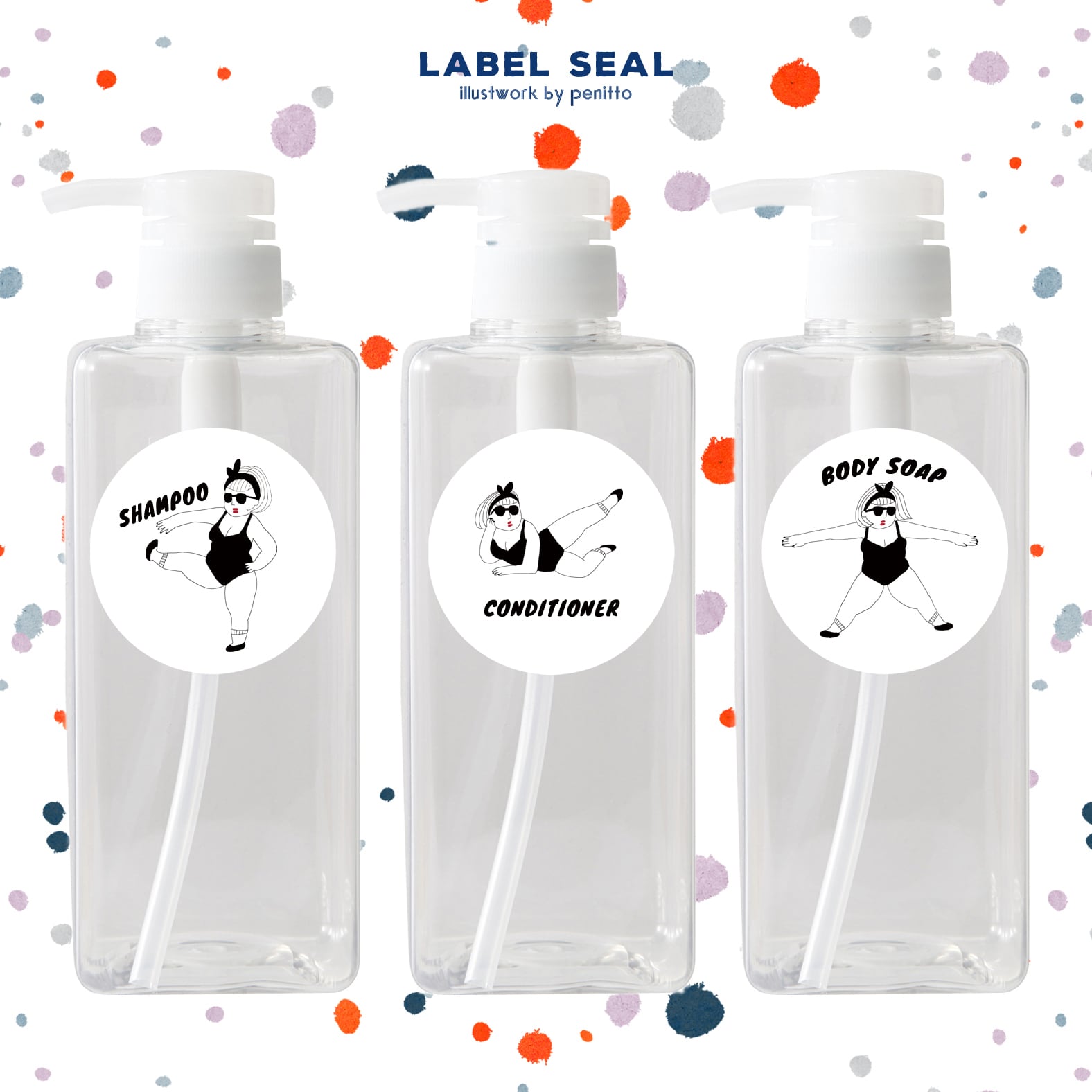 送料無料●耐水耐湿ラベルシール【エアロビガールズ】