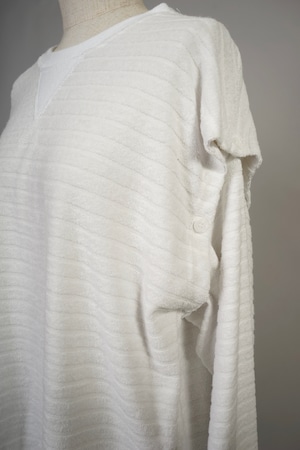 PILE SEPARATE SLEEVE TOPS  (WHITE) 2208-43-36