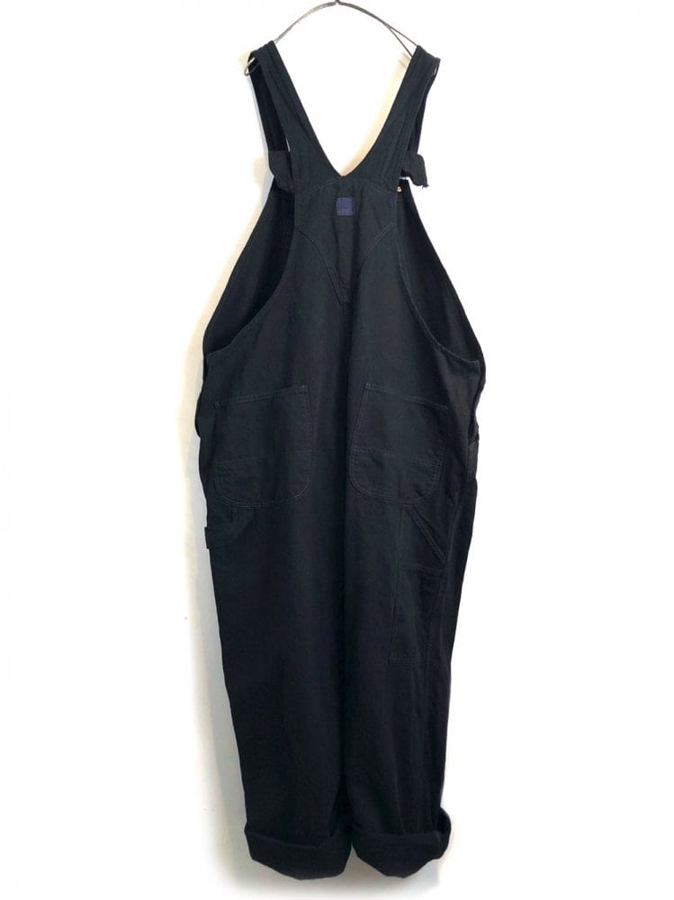 LIBERTY] Vintage Black Denim Overalls [1980s] Vintage Damaged
