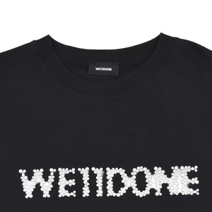 【WE11DONE】BLACK PEARL LOGO WASHED SHORT-SLEEVED T-