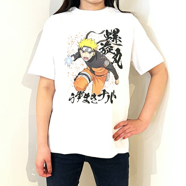NARUTO(ナルト) うちはサスケ千鳥 Tシャツ(ホワイト) LLサイズ