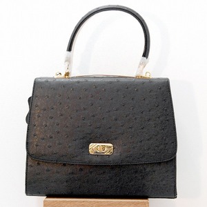 オーストリッチ風・型押し牛革バッグ・No.170423-15・梱包サイズ60