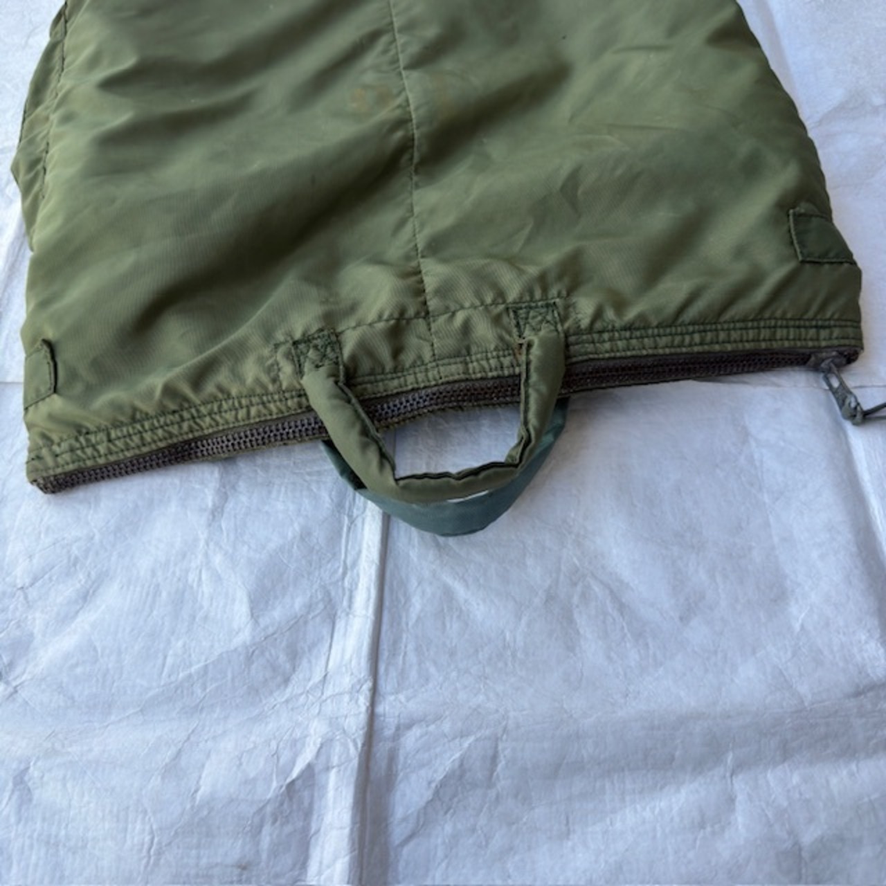 US ARMY ヘルメットバッグ 真鍮ジッパー 77年製 画像8