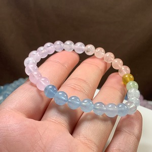 no3.爽やかパステル☆グラデーションミックスベリル ブレスレット