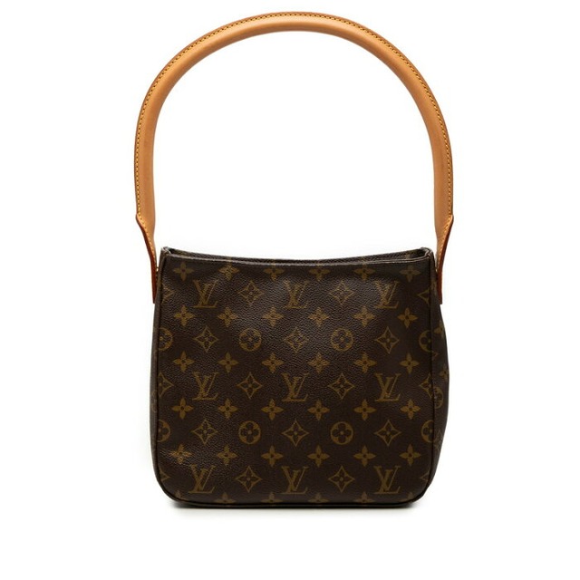 ルイ ヴィトン モノグラム ルーピングMM ショルダーバッグ ハンドバッグ M51146 ブラウン PVC レザー レディース LOUIS VUITTON 【中古】