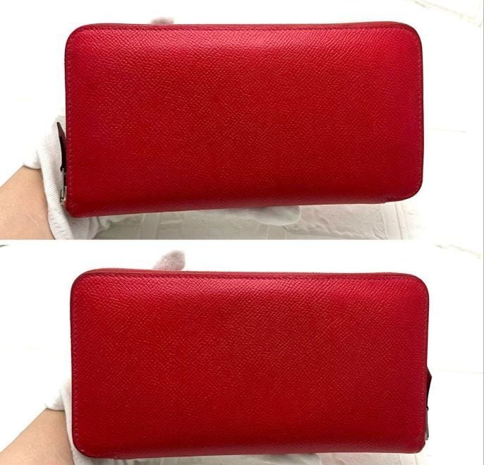 美品HERMES エルメスアザップオールレザーラウンドファスナー長財布
