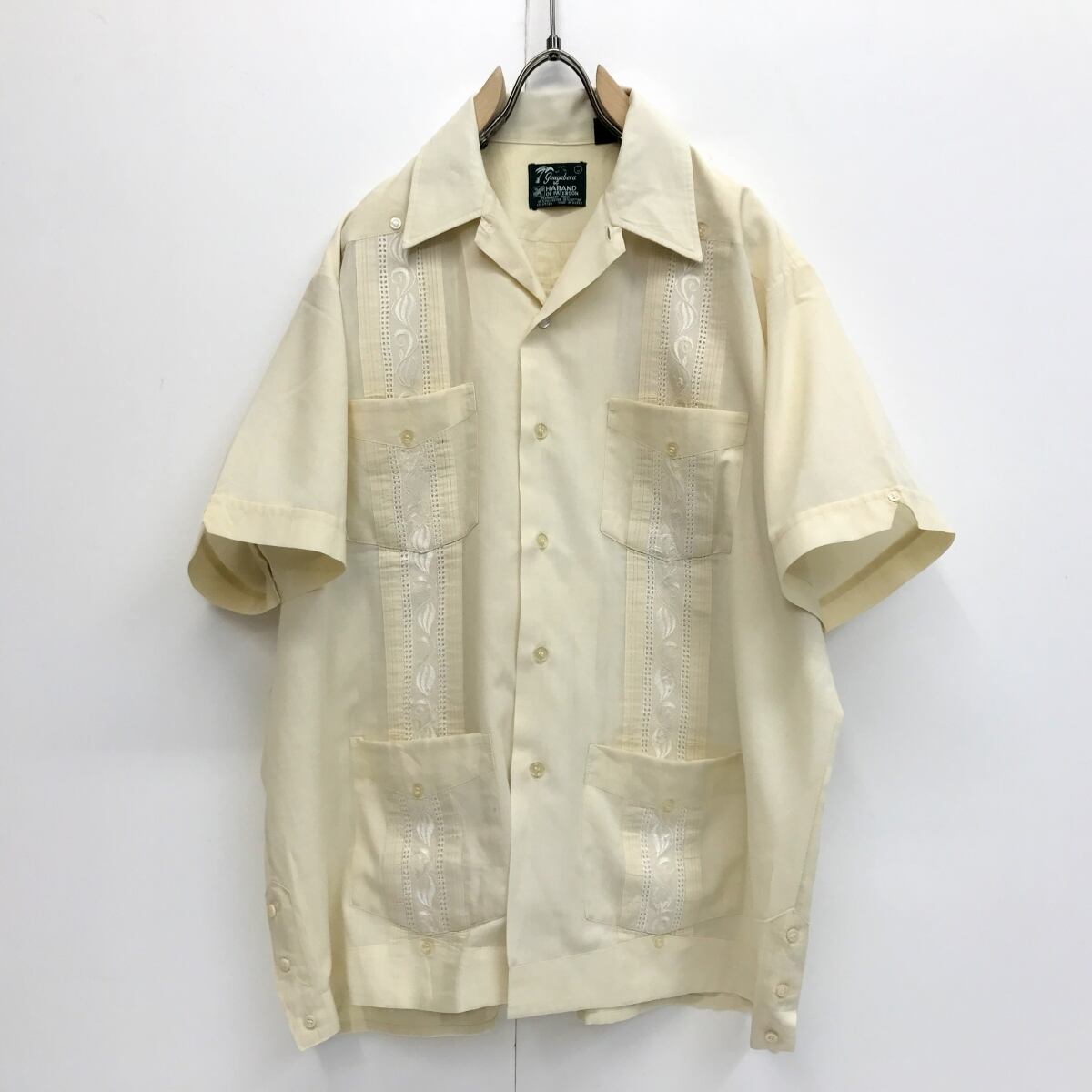 ハバンド 80〜90年代 襟芯入り 半袖 キューバシャツ GUAYABERA SHIRTS ...