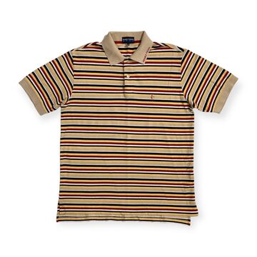 Ralph Lauren ラルフローレン 鹿の子 ボーダー柄 ポロシャツ メンズM 