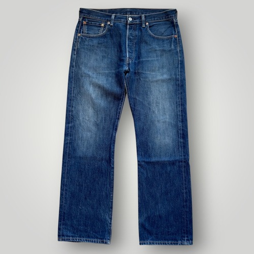 【00s】EURO Levis 501 デニムパンツ ジーンズ W34 L30 インディゴ 色落ち 縦落ち ユーロ リーバイス ストレート VINTAGE オールド