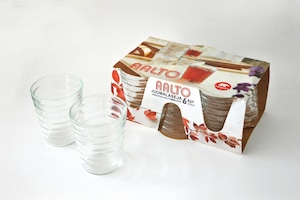 vintage KARHULA Pakkauslasitehdas AINO tumbler 6p with box  / ヴィンテージ KARHULA包装ガラス タンブラー 箱入り6個セット