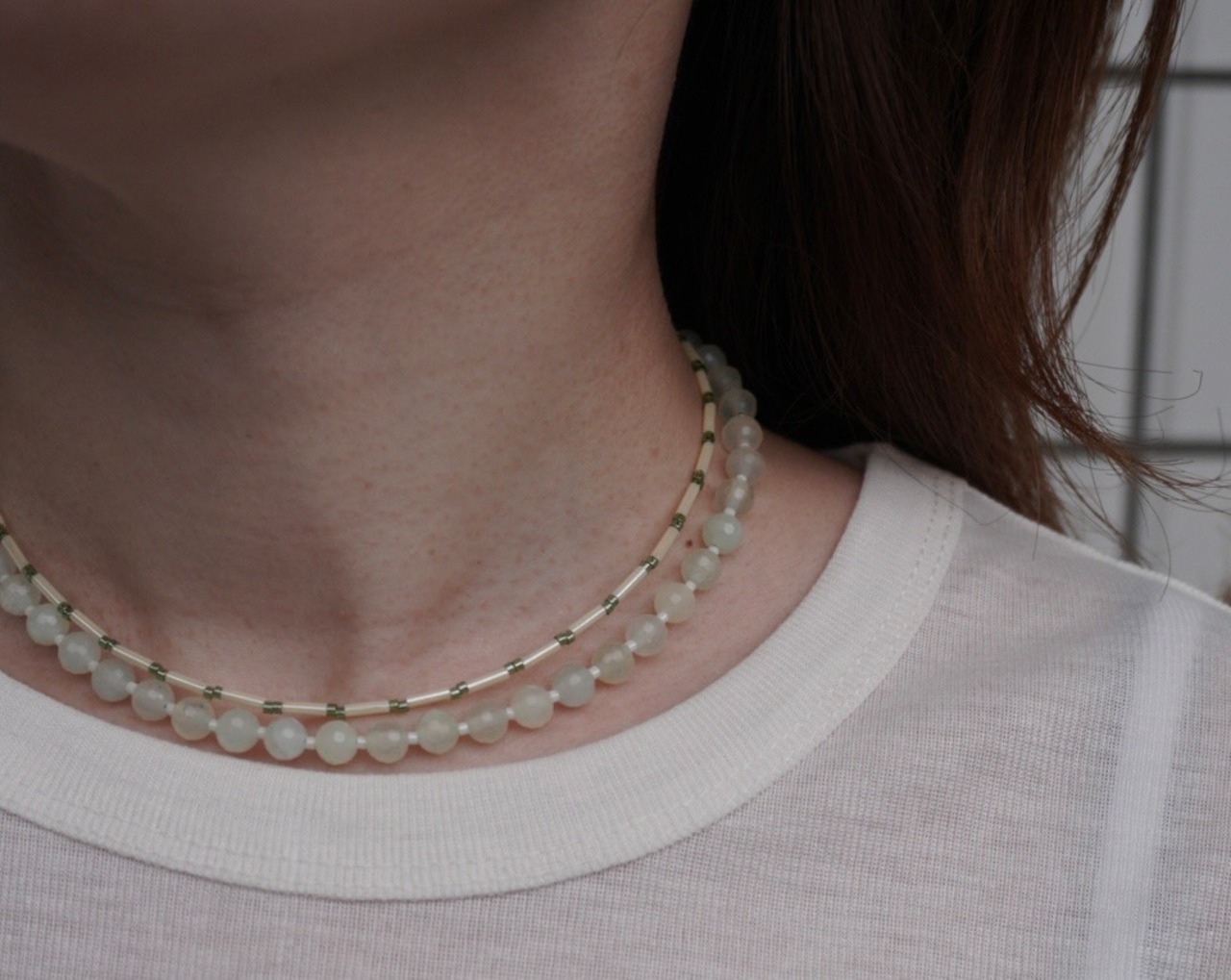 【 CORE 】random giass beads necklace