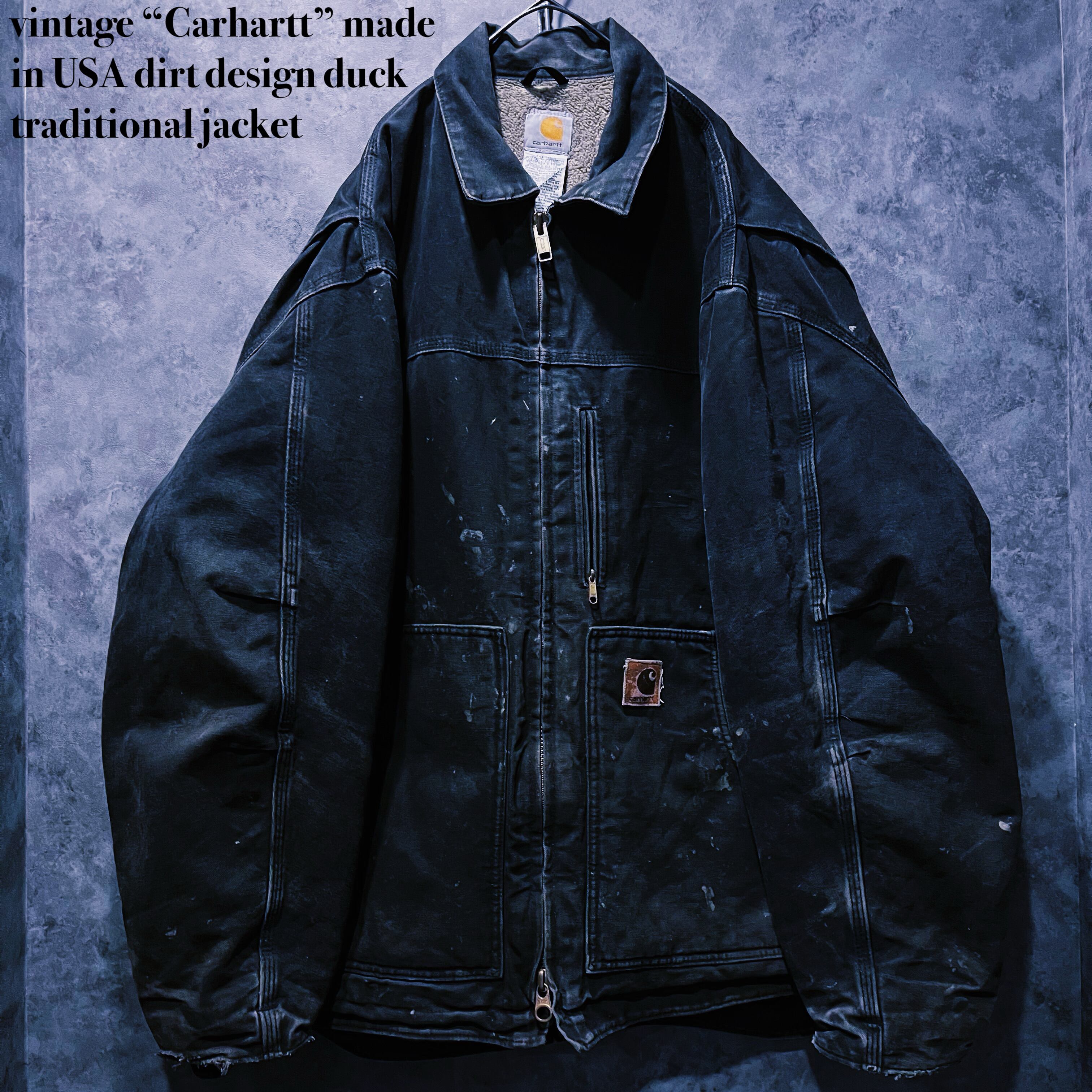 【doppio】vintage “Carhartt” made in USA dirt design duck traditional jacket
