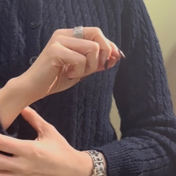 DIOR】Christian Diorオブリーク シグネットリング／スターリング