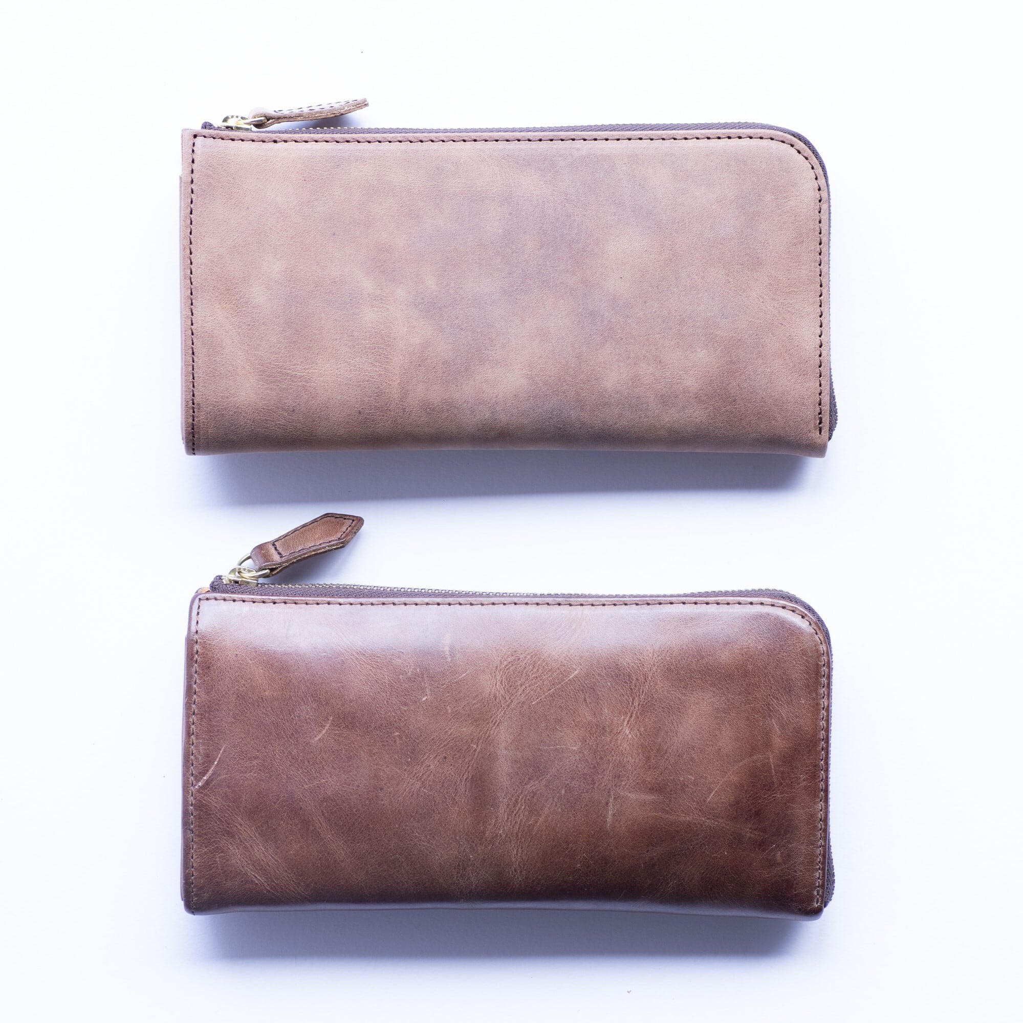 姫路レザーシュリンク】ラウンドファスナーロングウォレット【プル