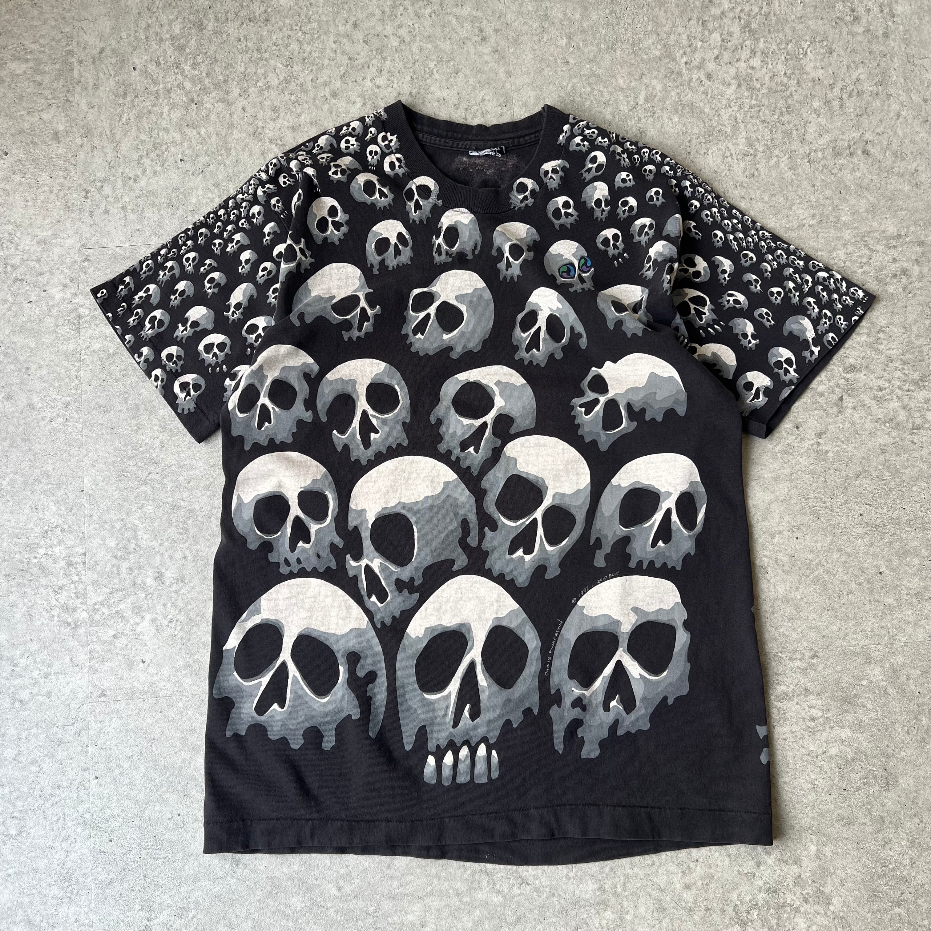 90s ALTO&BASSO アルト＆バッソ スカル 長袖 プリントTシャツ 90s 
