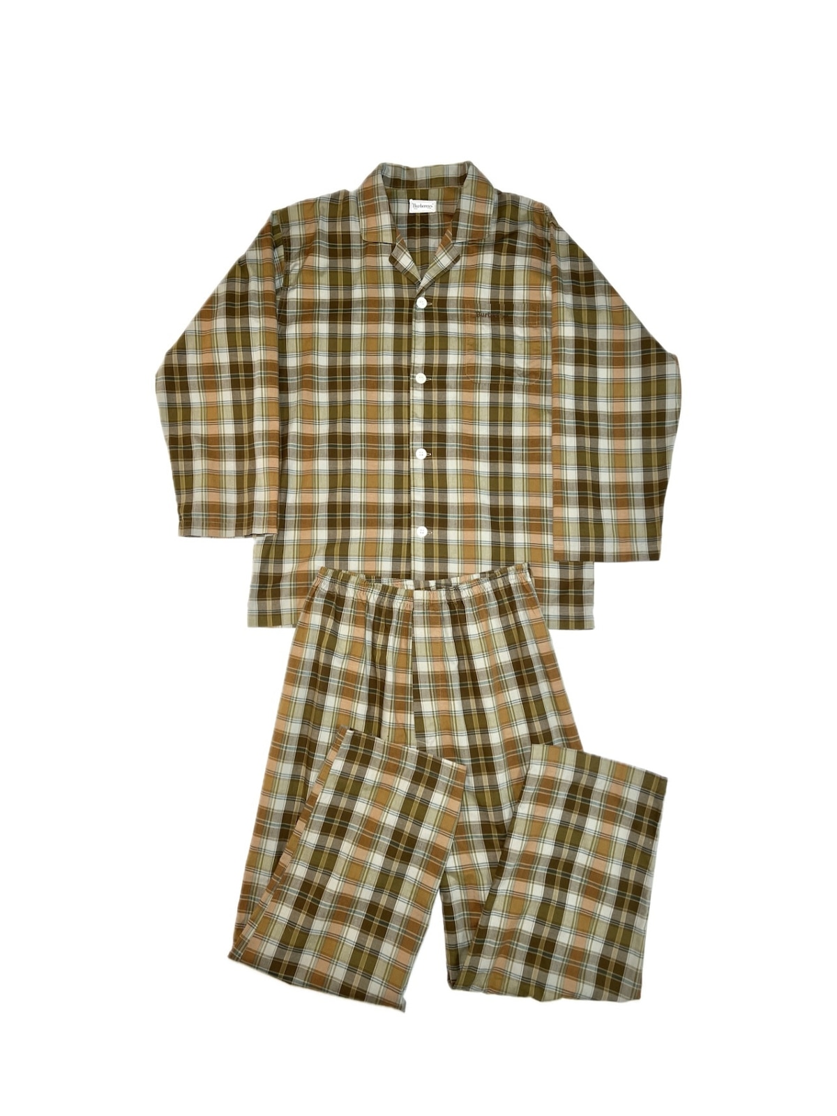 Pj Check Pattern 80~90’s Burberry’s Check pattern pajama set up | furugiya._.fudan