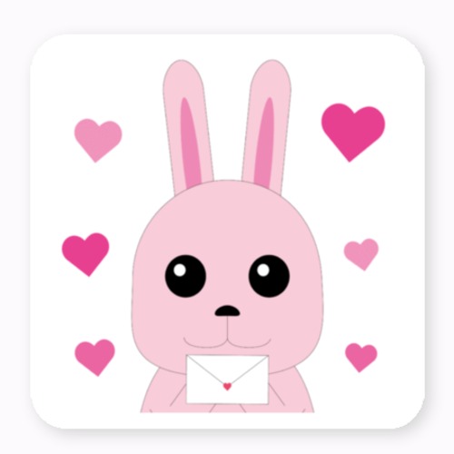 うさぎのラブレター(ビックステッカー)