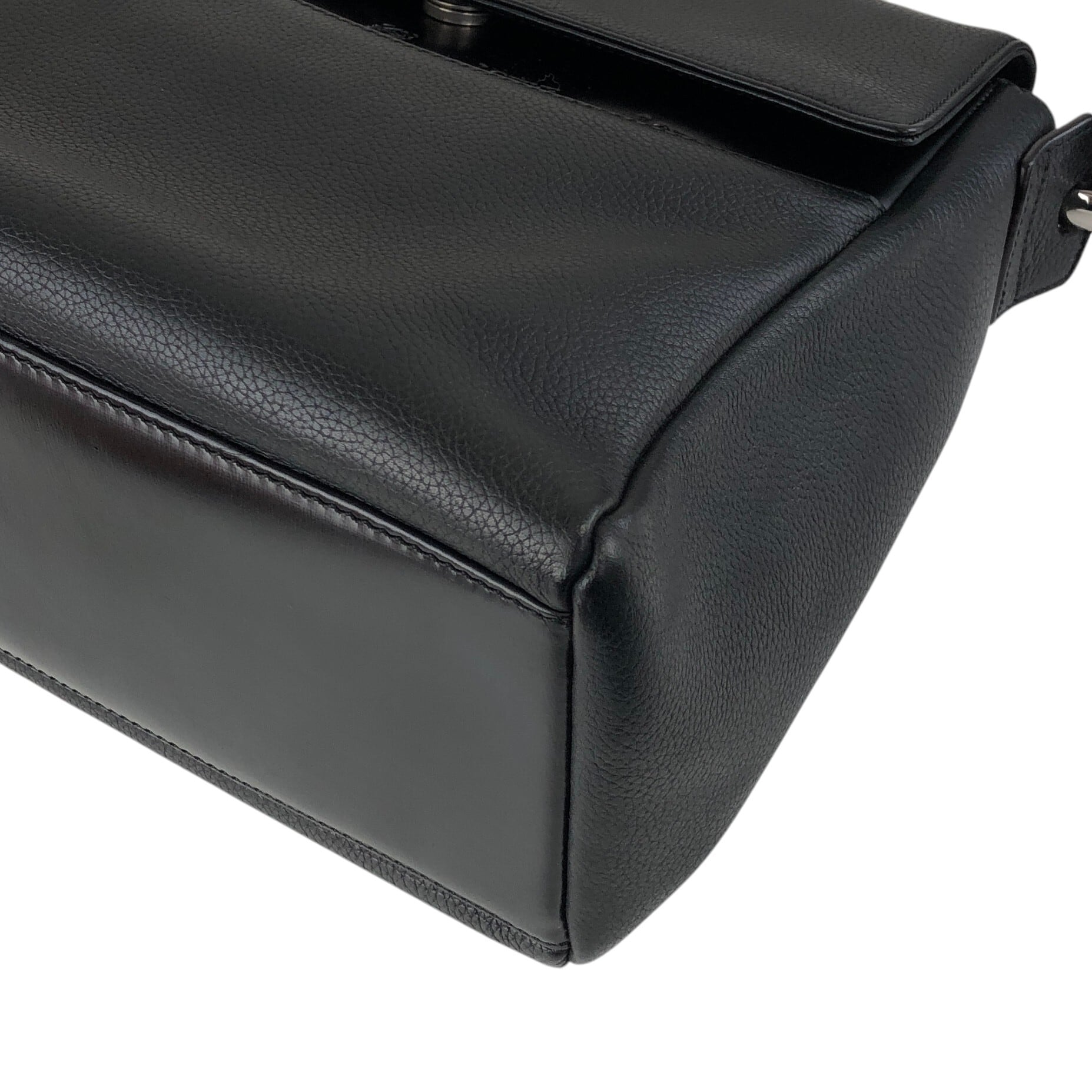 LOEWE ロエベ ショルダーバッグ ブラック ロゴ レザー vintage