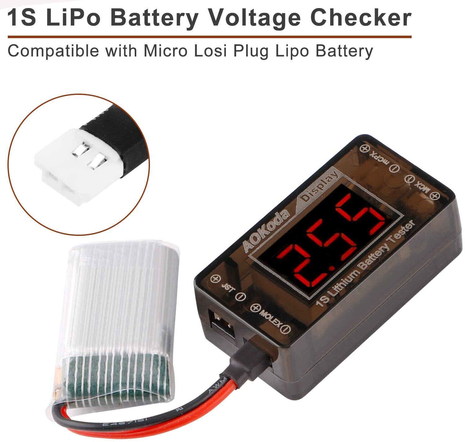 ◇AOKoda AOK-041 1S専用バッテリーチェッカー Lithium Battery Tester