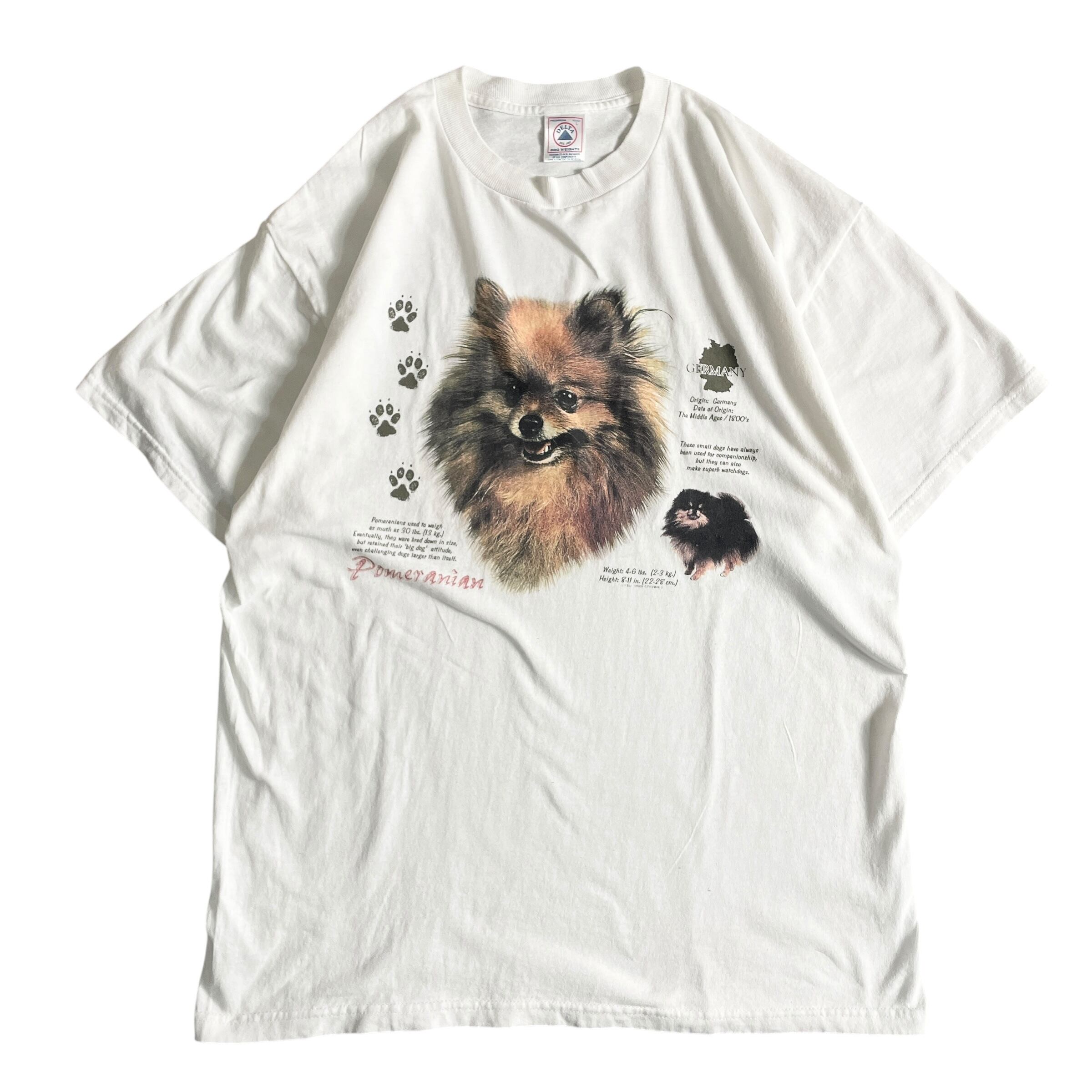 90s USA製 ポメラニアン 犬 アニマル vintage T-shirt