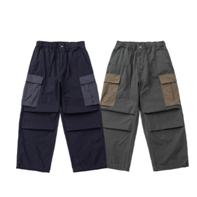 ビッグポケット付きルーズフィットカーゴパンツ 　　A18721