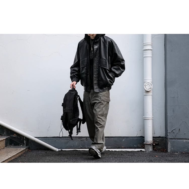 ★LOOSE BIKE WEAR STAND UP COLLAR TOP　　　A0871