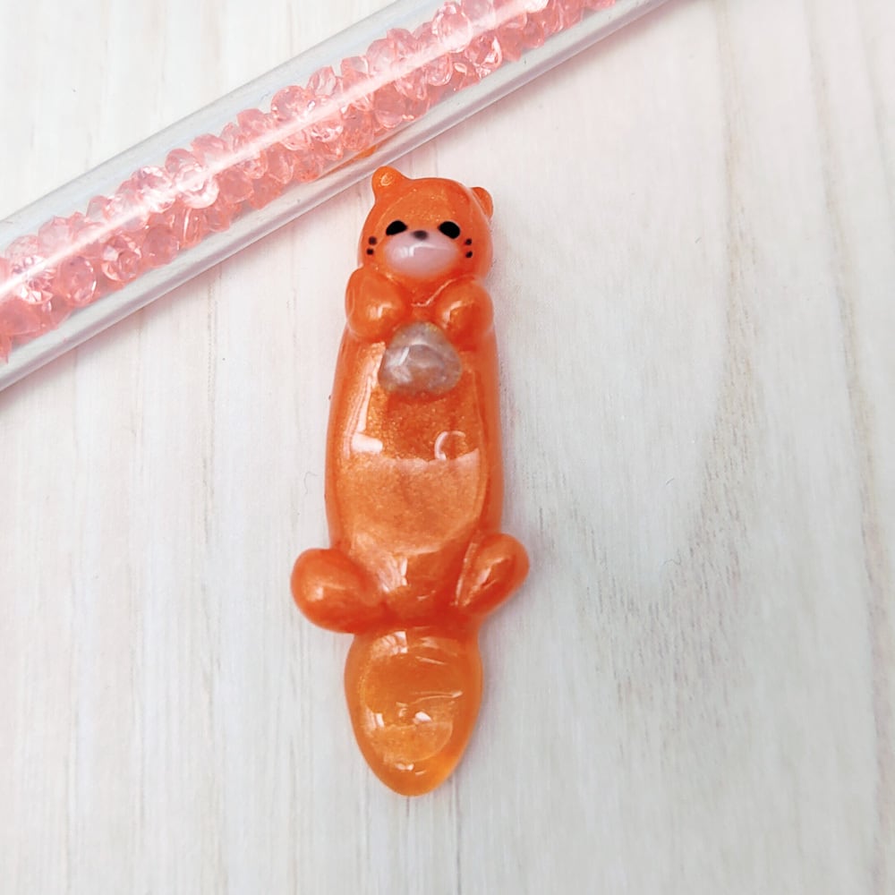 レジン ハンドメイド オレンジ系 猫 レジン ハンドメイド オレンジ系