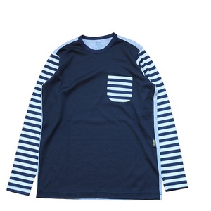 ranor(ラナー) MERINO CRAZY LONG T-SHIRT BLACK