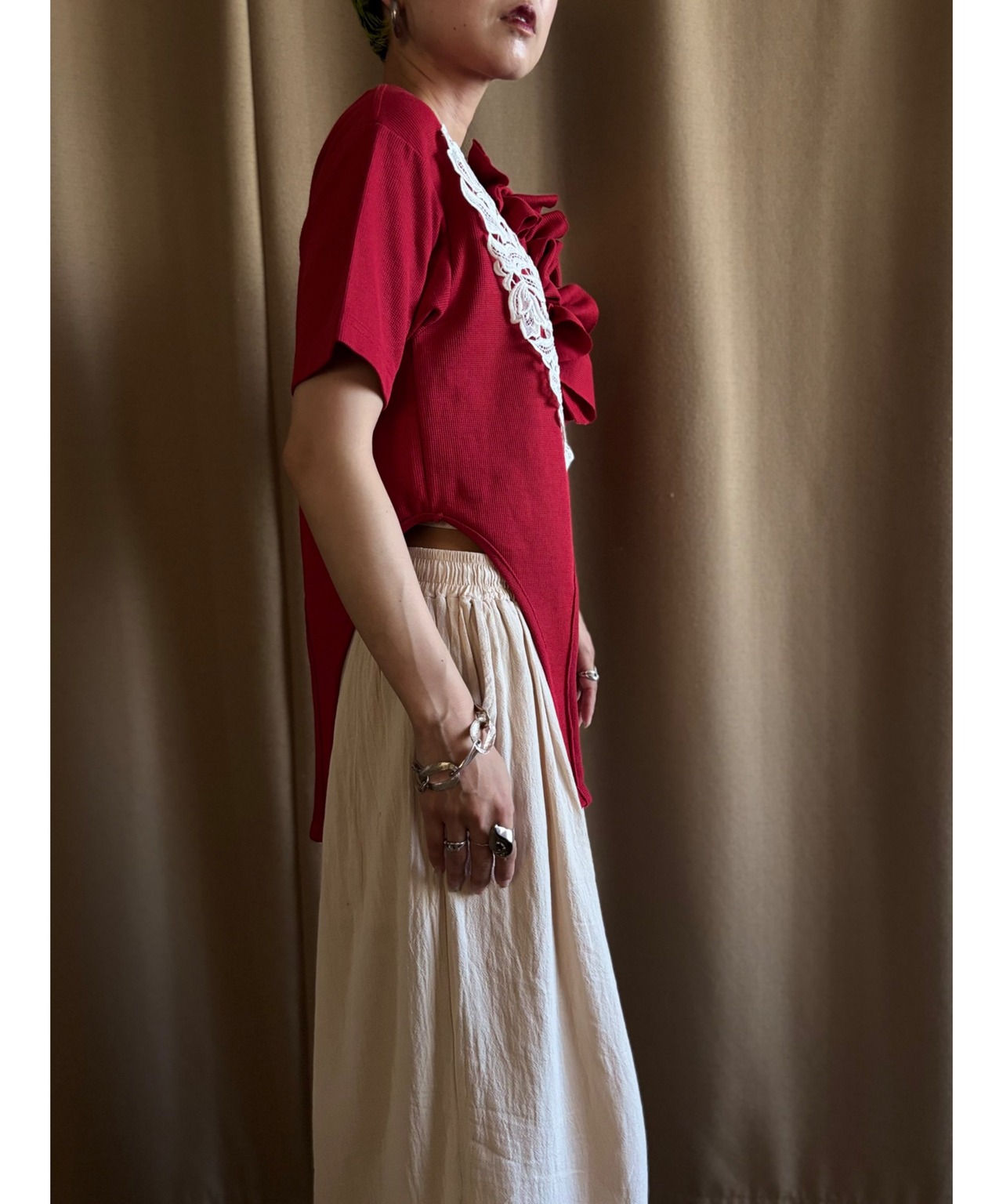 WAWA frill design remake t shirt-4833-7