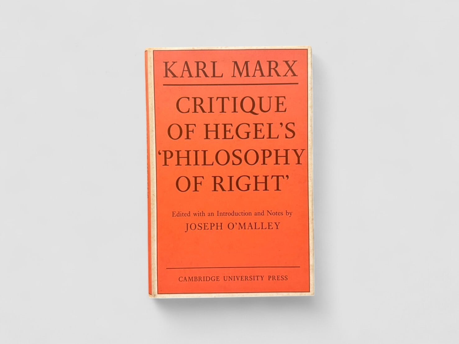 【SFF094】Critique of Hegel's Philosophy of Right(1970) /Karl Marx