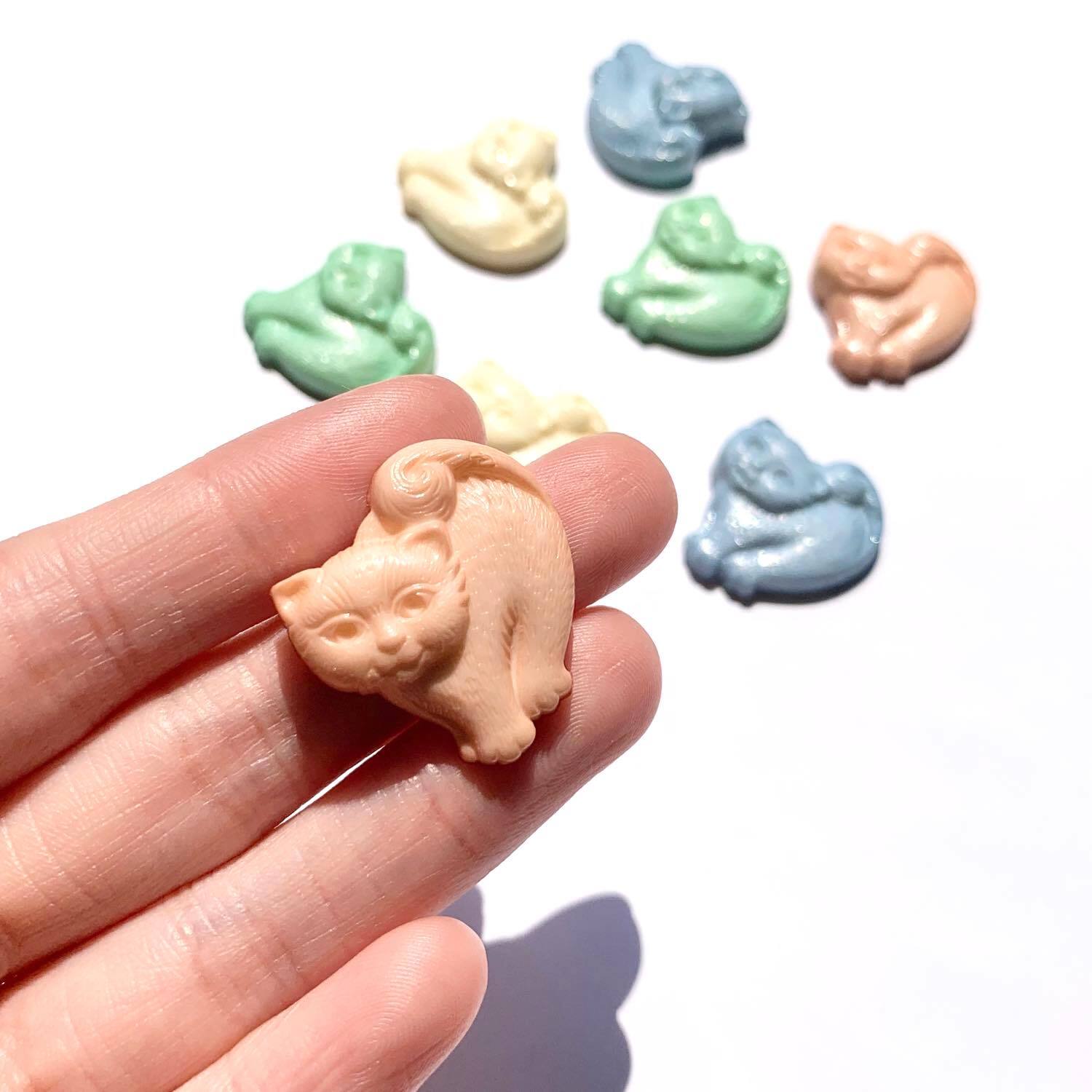最終入荷〉ドイツアクリル ヴィンテージ猫カボション | Dua
