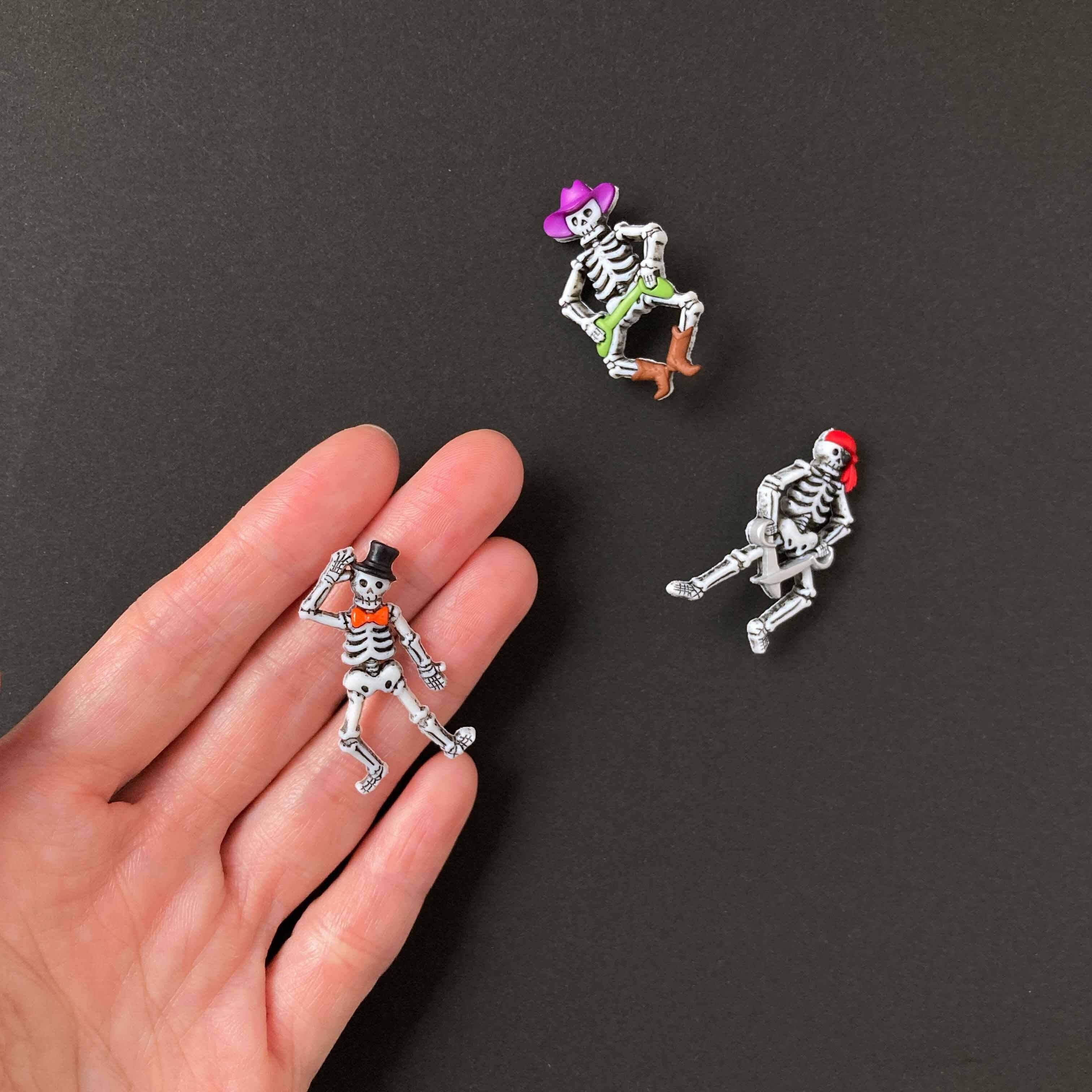 JJボタン ポーズをとるガイコツのボタンパック（3p） | Dua