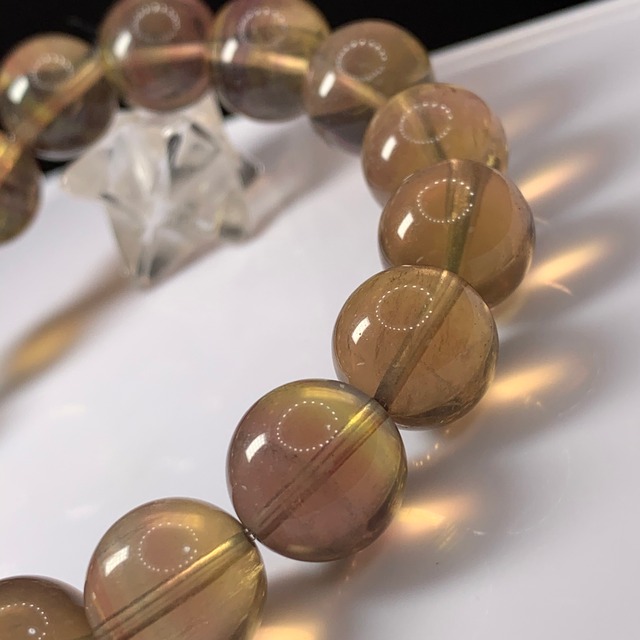 f61ブラウン系グラデーションフローライトブレスレット
