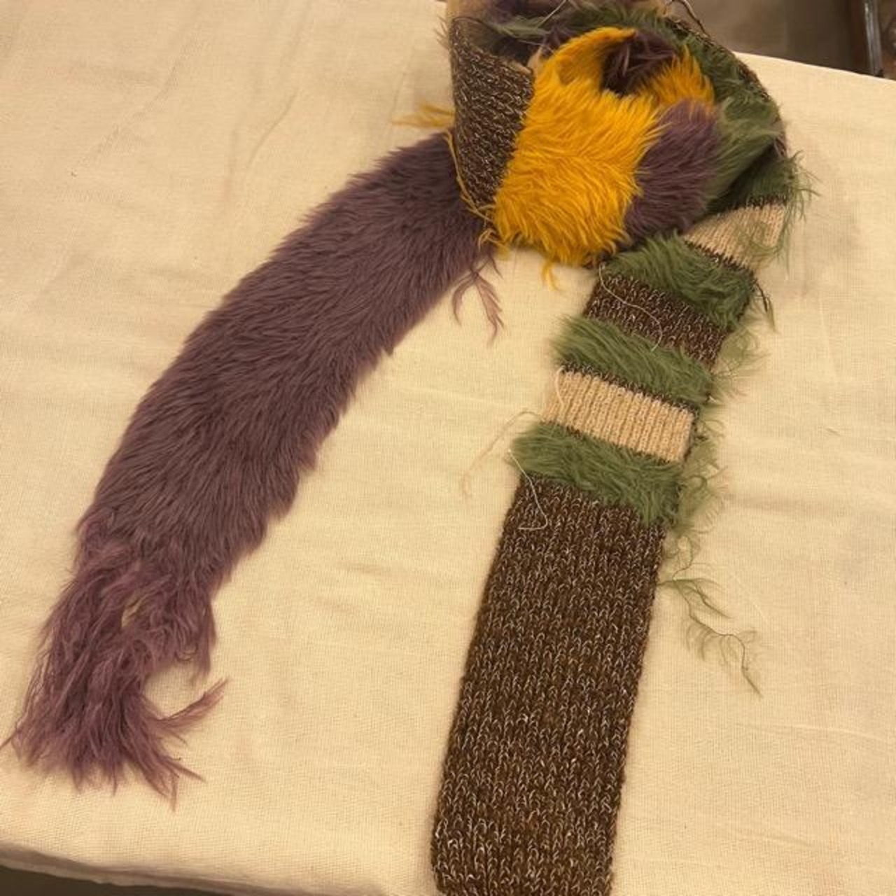 TOPANGA Accessory Fur & Knitted Slim Muffler (2 Colors)