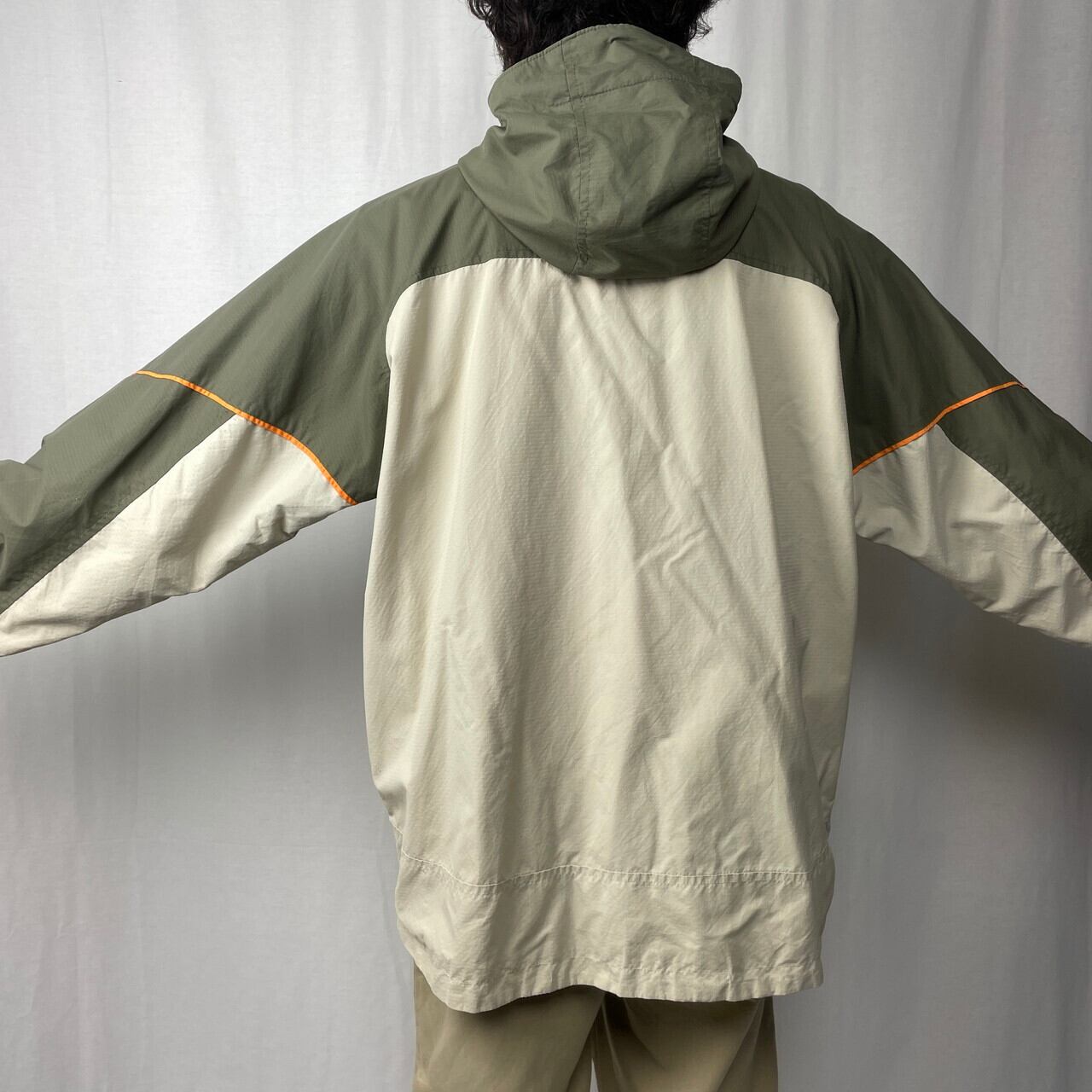 00年代 Columbia コロンビア マウンテンパーカー ハイネック メンズXL相当 古着 00s ヴィンテージ VINTAGE  Y2Kナイロンジャケット テック カーキ オリーブグリーン ベージュ 【アウトドアジャケット】/マルチカラー | cave 古着屋【公式】古着通販サイト