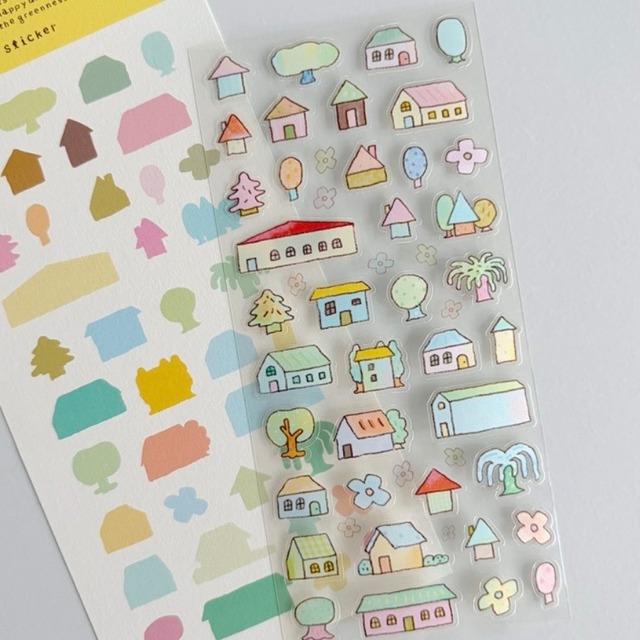 greenyeveryday 〔sticker -village-〕