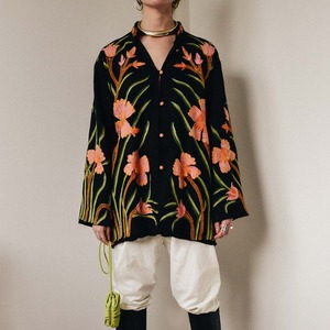 70s embroidered shirt jacket