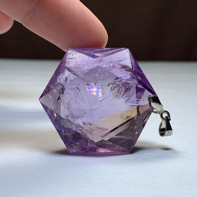 9.六芒星☆虹 アメトリン ペンダントトップ