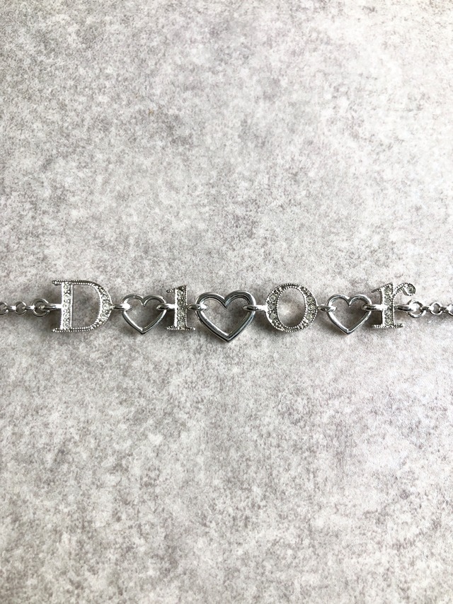 Christian Dior クリスチャン ディオール ブレスレット シルバー ロゴ ハート  vintage ヴィンテージ オールド wem4fz