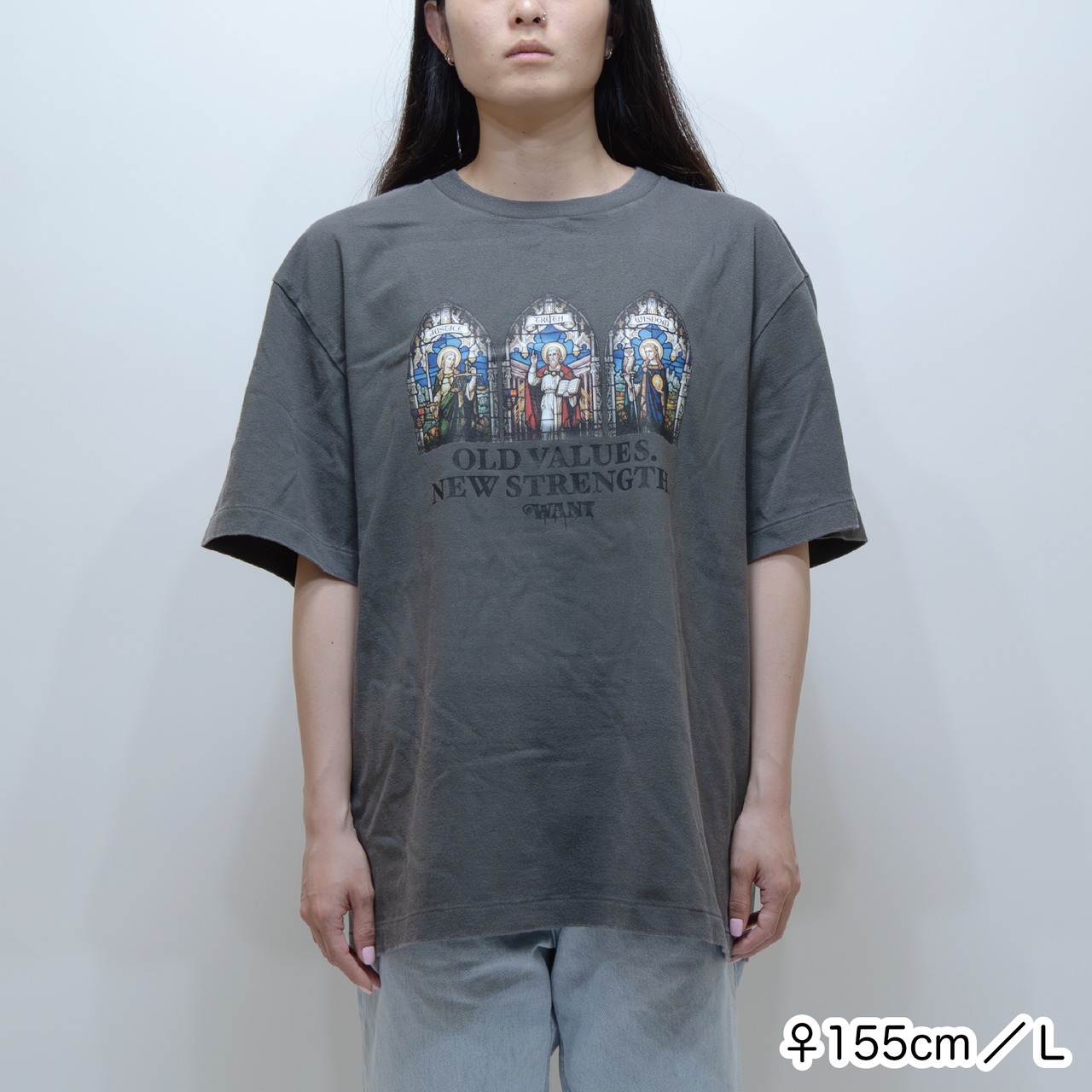 WANT oldvalues TEE [フェードグレー]