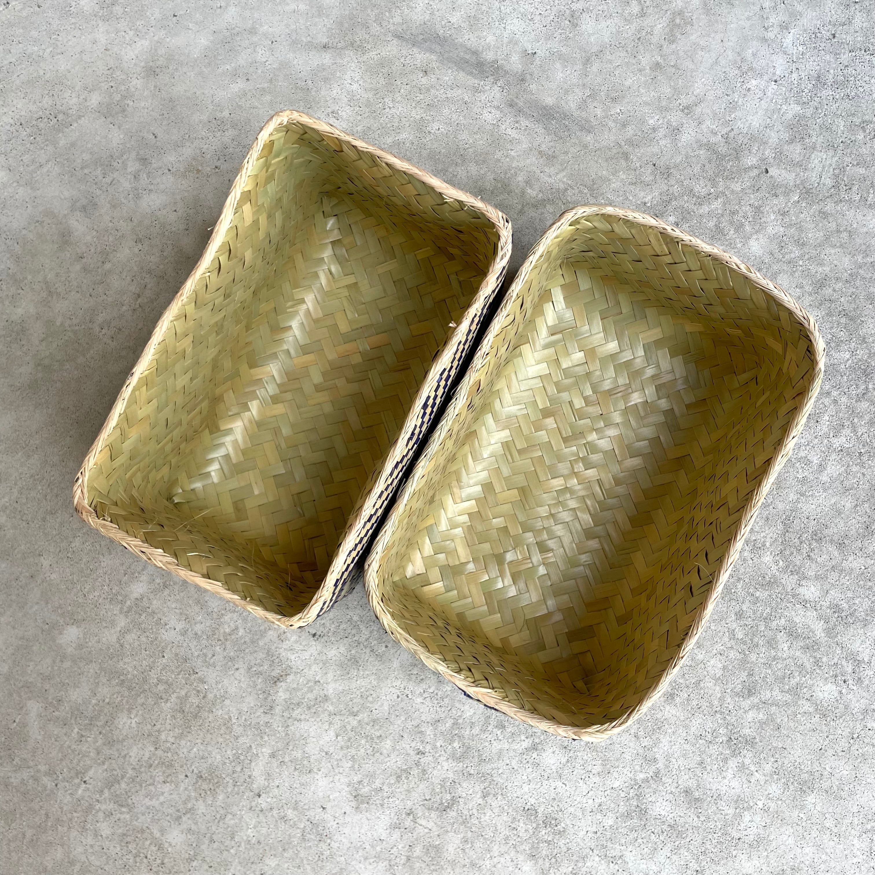 Rectangular colourful basket S w20.5cm×12.5cm×h15cm 四角カラフル蓋