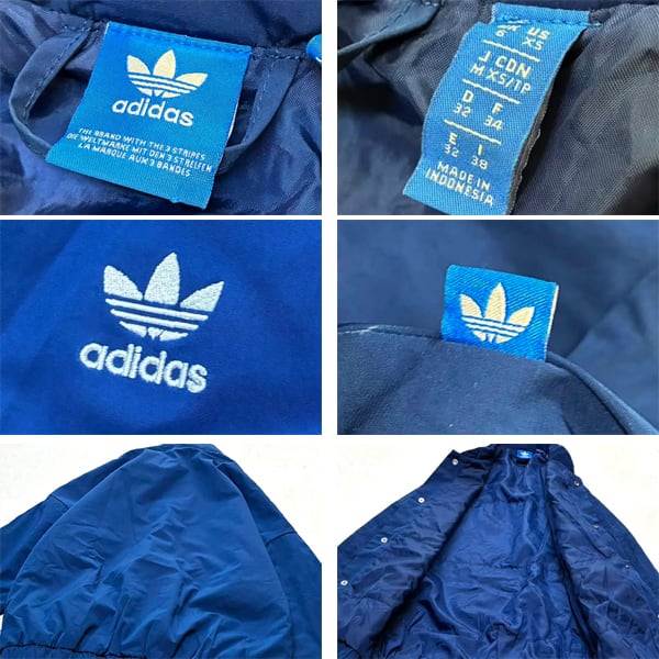1点物◇アディダスadidasナイロンジャケット青スタジャン古着XSメンズ