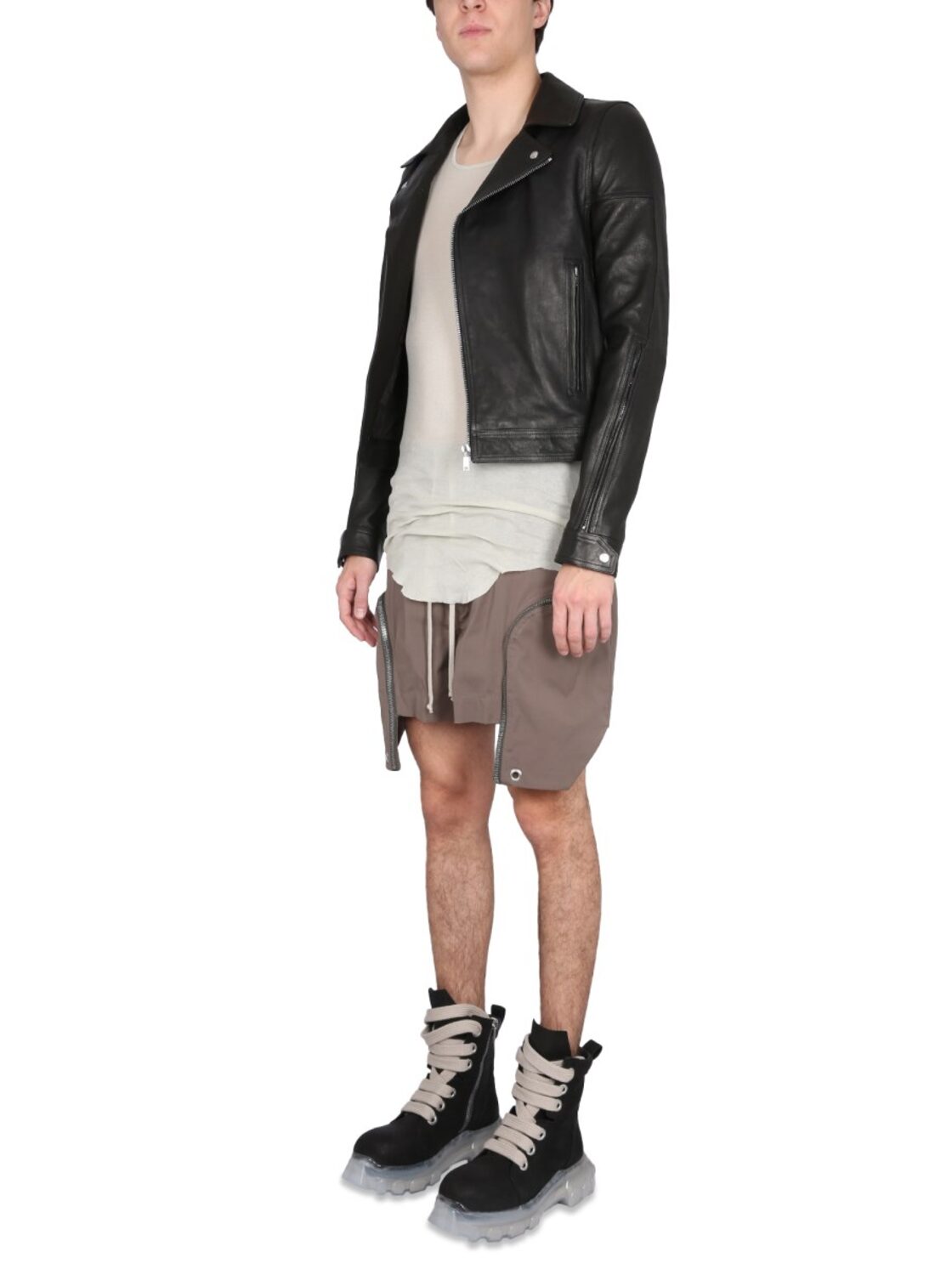 RICK OWENS DRACUBIKER LEATHER JACKET RU01C4767_LNV09 11680 | Pay ID