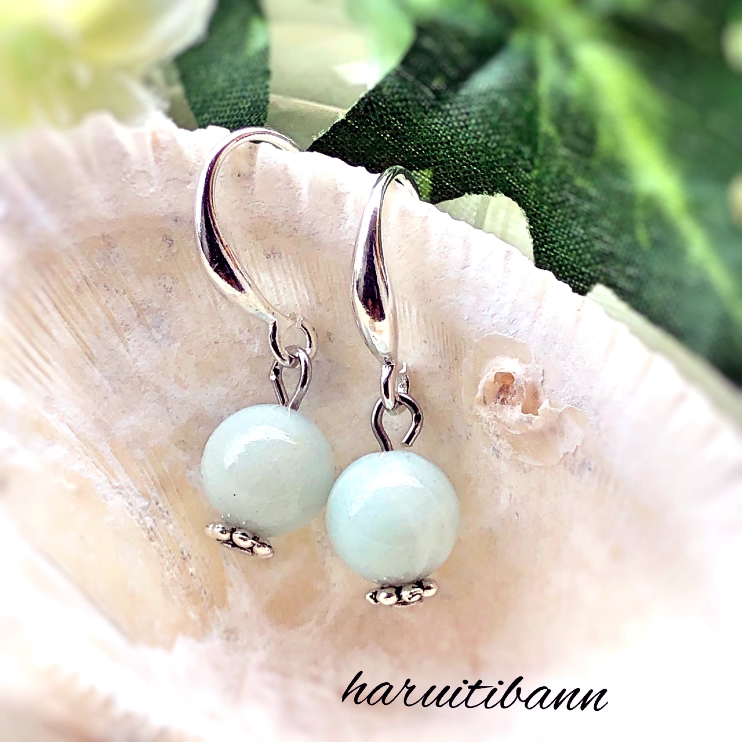 10mm ファッション 天然ミャンマー本翡翠 925シルバー ピアス