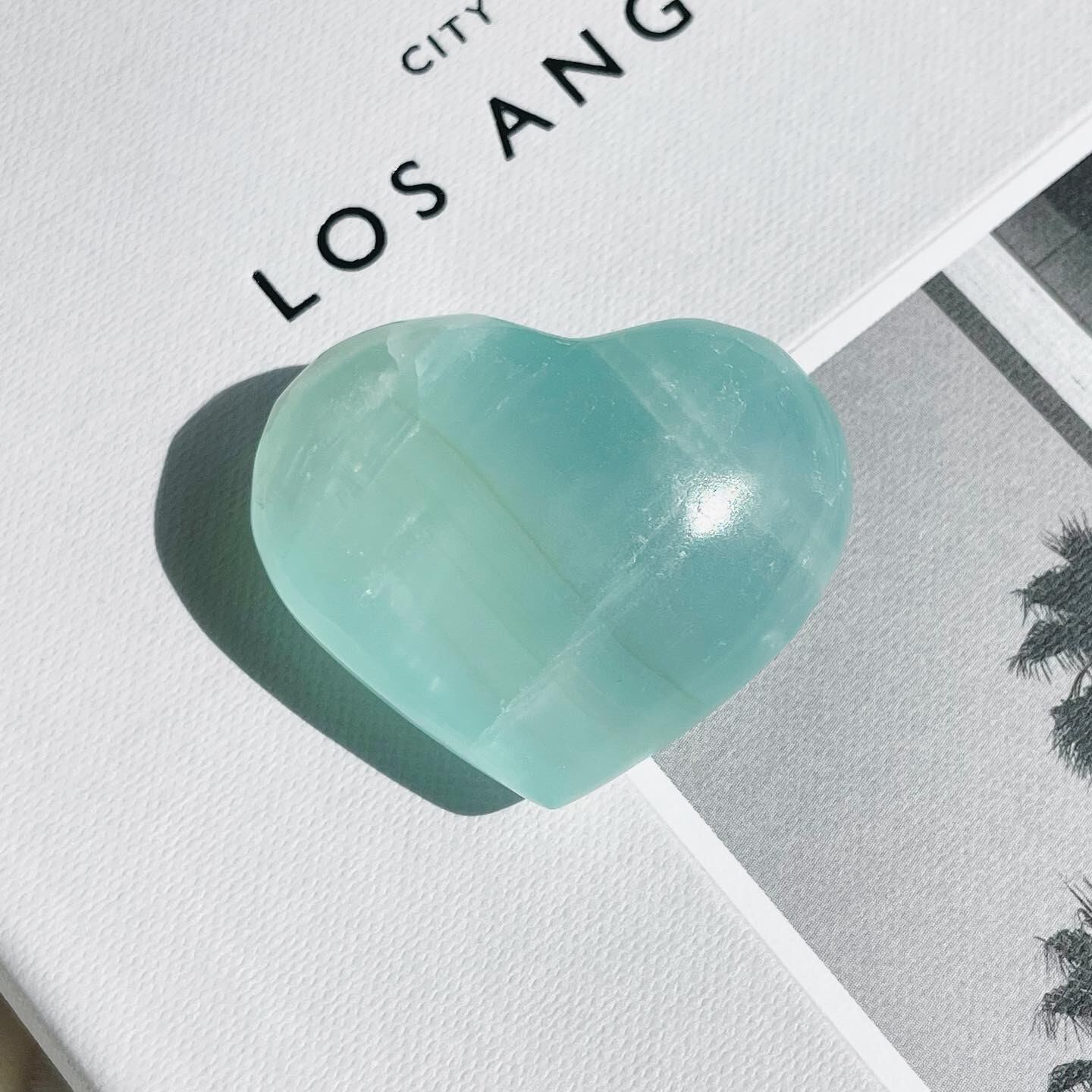 Caribbean Blue Calcite Heart 10