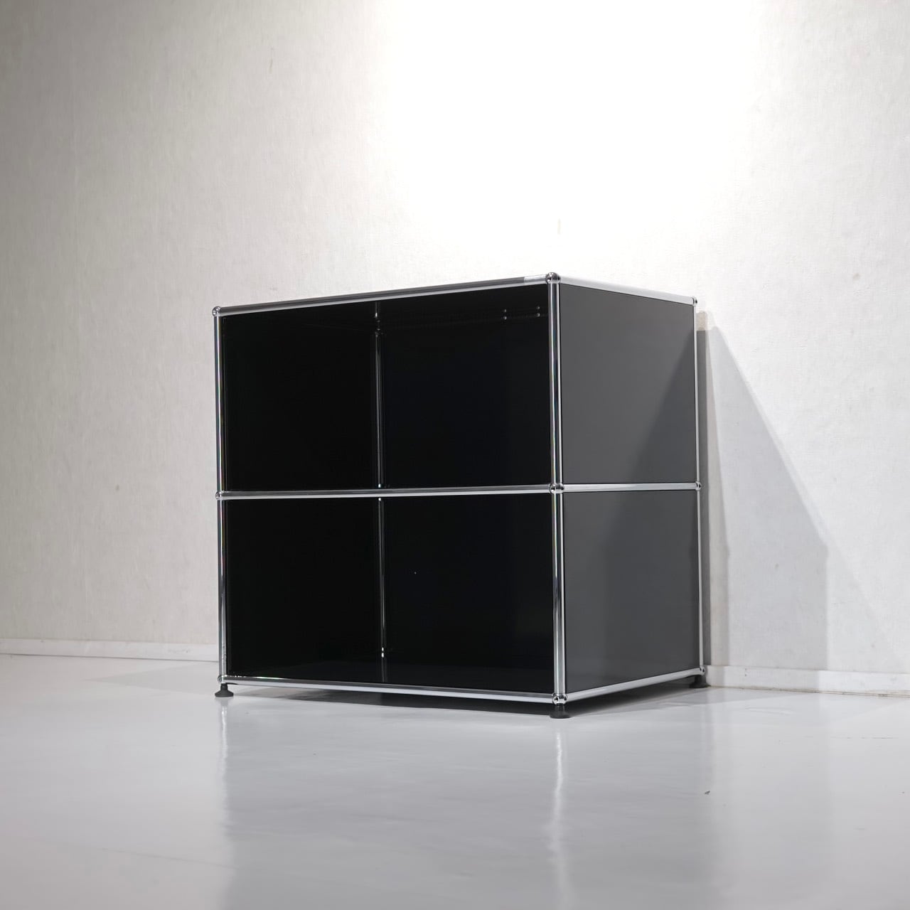 展示品■USM■ハラーシステム■サイドボード■キャビネット■3段2列■黒■55円 展示品□USM□ハラーシステム□サイドボード□キャビネット□3段2