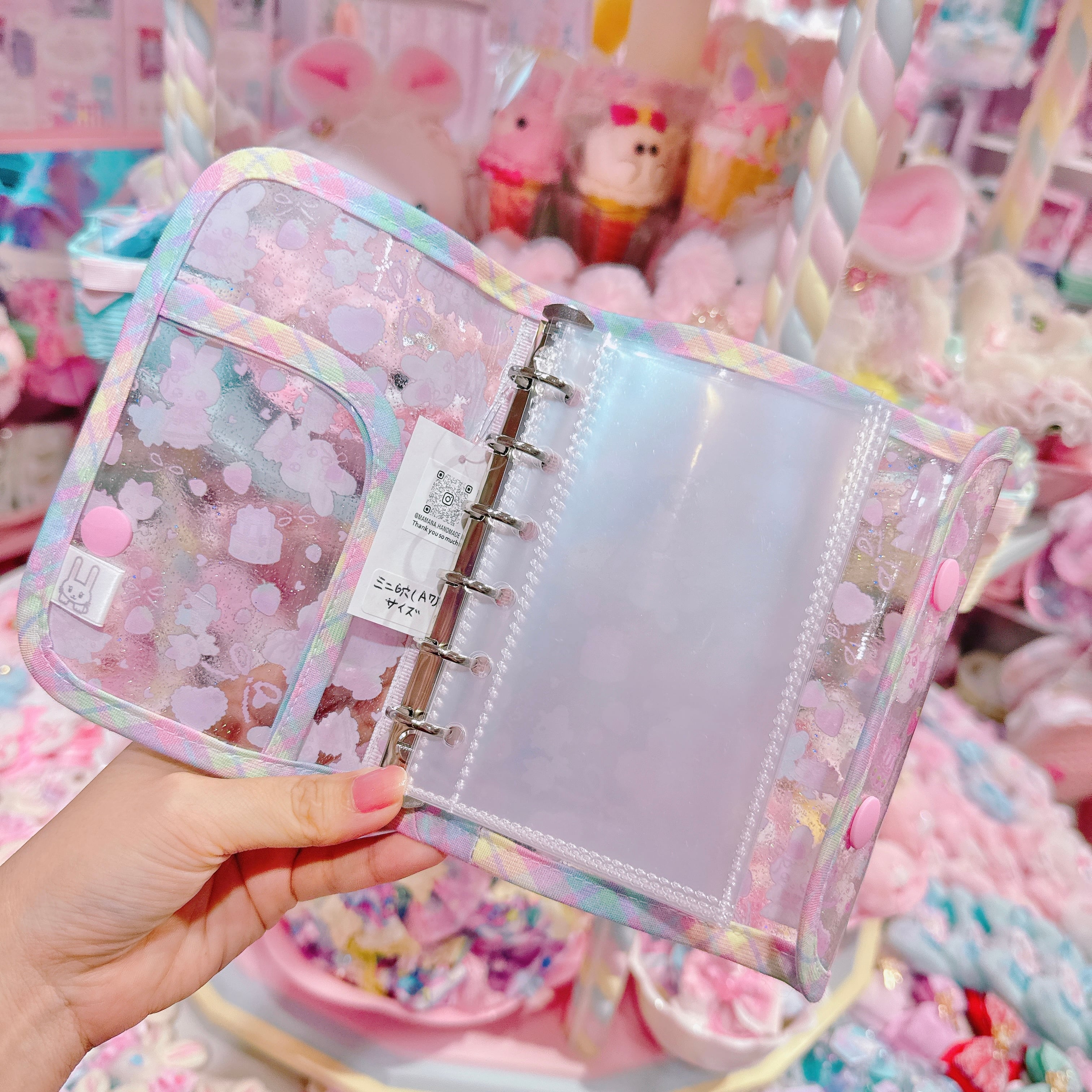 【N4】41-12 A7ミニ６穴シール帳（台紙付き）