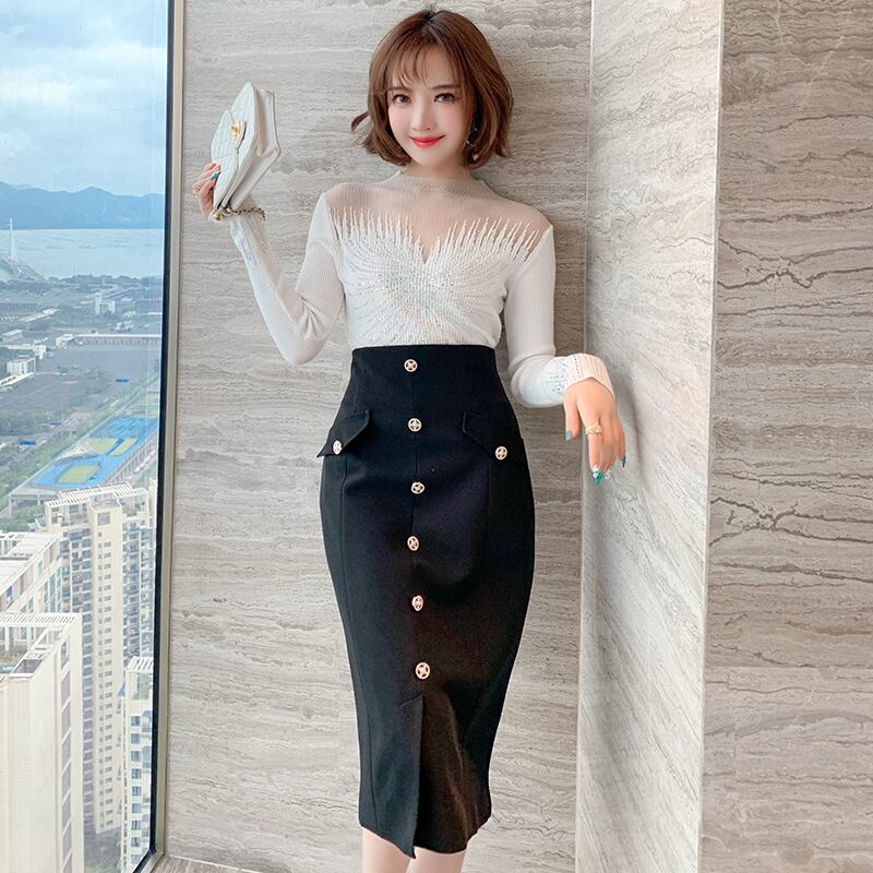 スリムソリッド カラーセーター ウィンター 冬物 ソリッドカラー MIUCO82100872941