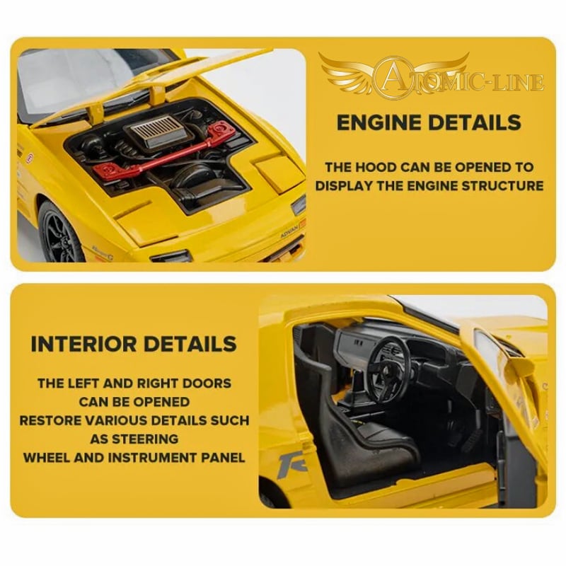 マツダ RX-7 FC3S 1/24 ミニカー 全2色 ライト点灯 エンジンサウンド